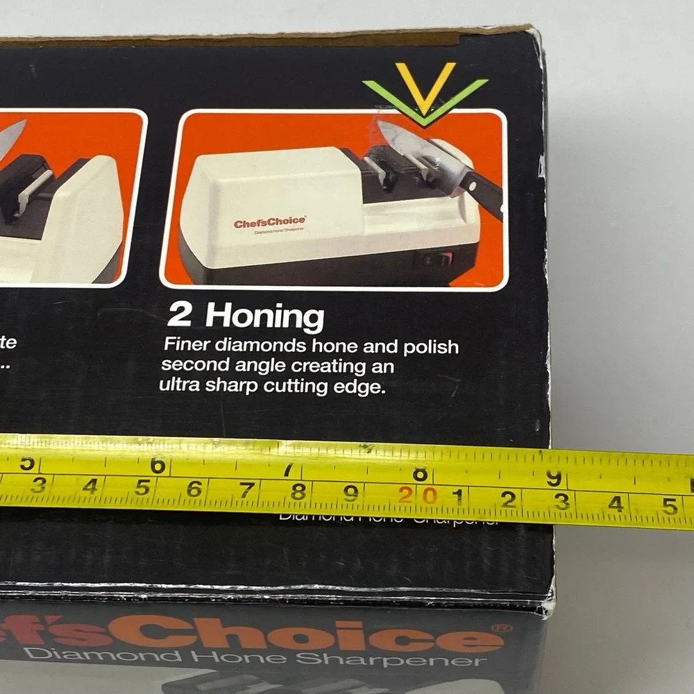Vtg 90's Chef's Choice Knife Sharpener Diamond Hone 300 Platinum Made in USA